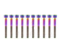 Capuchon de boulon en titane, tête hexagonale for pièces vélo montagne, 10 pour réparation(Rainbow,10PCS_M6X20MM)