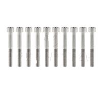 Capuchon de boulon en titane, tête hexagonale for pièces vélo montagne, 10 pour réparation(Titanium,10PCS_M5X55MM)