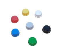 Capuchon de bouton-poussoir Tactile à bouton rond A24, 20 pièces, for interrupteur 12x12x7.3 (7 couleurs)(Red)