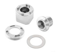 Capuchon de bras de manivelle en aluminium et outil de démontage pour pédalier DUB, compatible avec SRAM NX/GX/XX1/Force, M30 x 6,5 mm, comprend vis de manivelle et joint d'étanchéité (argenté)