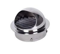 Capuchon de Capot de Cheminée en Acier Inoxydable 304,Chapeau de Cheminée de Tuyau d'Échappement de Hotte Cuisine,Capot de Ventilation de Conduit,Intégrées Persiennes et Maille (120mm/4.7in)