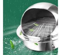 Capuchon de Capot de Cheminée Rond en Acier Inoxydable 304,Chapeau de Cheminée de Tuyau d'Échappement de Pare-Brise,Capot de Ventilation de Conduit de Capot de Gamme (150mm/5.9in)