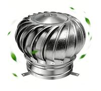 Capuchon de capot rotatif en acier inoxydable - Ventilateur de toit turbine de ventilation pour maisons et usines - Couvercle anti-courant d'air (201-200 mm)