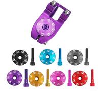 Capuchon de casque de vélo en alliage d'aluminium compatible avec les fourches de 28,6 mm, avec boulons M6 résistants pour un ajustement sûr et une durabilité (violet)