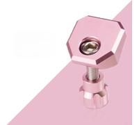 Capuchon de casque de vélo pliable, alliage d'aluminium CNC, verrou à dégagement rapide anodisé, pour Dahon P8 P10 - Pièce de rechange noire (rose)