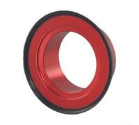Capuchon de casque en aluminium pour tube de fourche de vélo de 28 à 6 mm, ajustement amélioré avec manchon en caoutchouc anti-poussière (rouge)