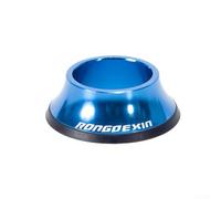 Capuchon de casque en aluminium pour tube de fourche de vélo de 28 à 6 mm, ajustement amélioré avec manchon en caoutchouc anti-poussière (bleu)