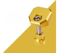 Capuchon de casque en aluminium pour vélos pliants compatible avec P8 P10 avec couvercle de tige de verrouillage à dégagement rapide et alignement précis du tube de direction (doré)