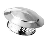 Capuchon de Cheminée Acier Inoxydable | Couvre-Bouche de Ventilation Grille Fine | Protection Pluie, Feuilles, Nids | Pour Conduit, Évacuation, Toit, Extérieur