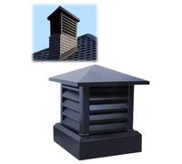 Capuchon de cheminée carré en alliage d'aluminium, housse de pluie toutes saisons for cheminée et évent de four, for carreaux de conduit en argile(30x30cm/11.8x11.8in)