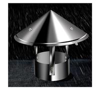 Capuchon de cheminée conique galvanisé en acier inoxydable rond pour tuyau d'échappement - Protection durable contre la pluie et la neige