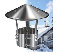 Capuchon de cheminée en acier inoxydable 201, 7,6 cm, 10,2, 12, 15, 17,8, extérieur résistant aux intempéries, for toit poêle, tuyau d'échappement(170mm/6.7in)