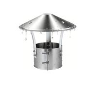 Capuchon de cheminée en acier inoxydable, couvercle de pluie, capot d'aération réglable de 5.5 à 7 pouces, pare-étincelles en acier inoxydable 304 for tuyau de poêle, adapté(6.7in)