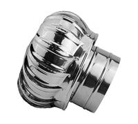 Capuchon de cheminée rotatif en acier inoxydable avec filtre anti-courant d'air pour ventilation et protection du conduit de fumée, s'adapte à la plupart des pots de cheminée standard, housse