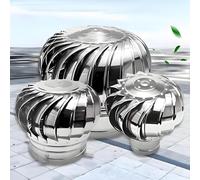 Capuchon De Cheminée Rotatif En Acier Inoxydable, Extracteur De Fumée, Pivotant Embout De Cheminées, Pour Toit，Stable Durables(450mm/17.7in)