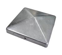 Capuchon de clôture, capuchon décoratif, capuchon de poteau pyramide galvanisé à chaud 121 x 121 mm