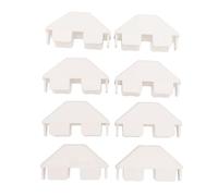 Capuchon de clôture en piquet blanc, 8 pièces, résistant à la pluie, coupe-vent, pièces de clôture décoratives, embout de Rail de poche en PVC pour jardin extérieur