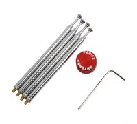 Capuchon de condensateur en alliage d'aluminium - Extension d'antenne compatible avec PAC12 JPC12 - Extensible jusqu'à 300 mm - Amélioration silencieuse du signal e montage incluse - Argenté