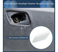 Capuchon De Couvercle De Buse De Lave-Phare Avant Gauche Pour Pare-Chocs No.5C6955109 Pour Volkswagen Jetta A6 2011-2014 Blanc Plastique 1 Pièce