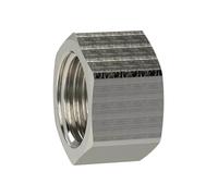 Capuchon de fermeture (version hexagonale), G 2, SW 64, laiton nickelé, pression de travail max. 25 bars, tampon de fonctionnement. Charge maximale : 150°C