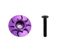 Capuchon de Guidon 31.8mm Alliage 6061-T6 Résistant | CNC 6061-T6, poids 7g, finition anodisée, compatible 31.8mm, montage facile(Purple)