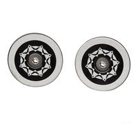 Capuchon de guidon en alliage d'aluminium avec caoutchouc pour vélos - Convient pour guidon de 22 à 24 mm de diamètre intérieur - Prend en charge une installation sécurisée (noir)