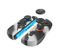 Capuchon de joystick en silicone pour manette Switch 2 - Coque de protection antidérapante, design ergonomique, texture antidérapante, poignées de pouce double forme (lot de 2 capuchons et 4 poignées