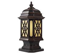 Capuchon de lampe colonne d'extérieur, 1 Pa Bro Outdo Pill La Rur Fen De Colu C Ca Alumini Exteri Tab Lig F Pat Pos Fl Gard Décoration(11in*22.8in)