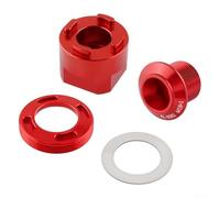 Capuchon de manivelle de vélo en alliage d'aluminium et outil de démontage, bouchon à vis de pédalier pour DUB pour pédalier BB30 (rouge)