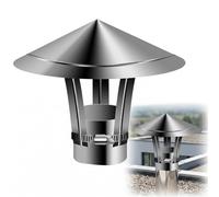 Capuchon de Pluie de Toit pour Cheminée Chapeau Chinois en Inox pour Tuyau d'Évacuation Terminal de Ventilation Réglable pour Poêle à Pellet et Conduit de Fumée Extérieur Durable(140mm)