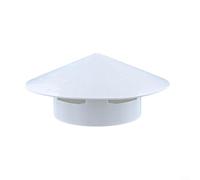 Capuchon de pluie pour grille d'aération de toit en PVC | Pare-pluie rond pour tuyau de 75 à 160 mm | Capuchon d'aération résistant aux intempéries pour l'amélioration de la maison | Blanc (160 mm)