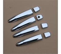 Capuchon de poignée de porte de voiture chromé noir brillant moulé pour Nissan, Pulsar C13 2015-2019 (noir 2 boutons) (argenté sans bouton)