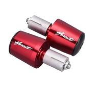 Capuchon de poignées de Guidon de Moto, Poids d'extrémité de Barre de poignée Anti-Vibration, Bouchon argenté CB400 CBR CB 500 600 CBF600 Hornet 600(Red)