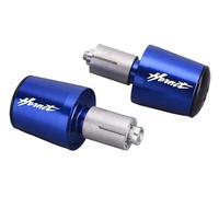 Capuchon de poignées de Guidon de Moto, Poids d'extrémité de Barre de poignée Anti-Vibration, Bouchon argenté CB400 CBR CB 500 600 CBF600 Hornet 600(Blue)