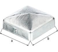Alberts 327071 Capuchon pour Poteau en Bois | Forme Plate | Acier Inoxydable | 90 x 90 mm