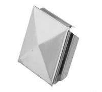 Capuchon de poteau carré en acier inoxydable galvanisé avec design pyramidal, offrant une protection améliorée et un revêtement sûr pour vos poteaux (1 pièce de 40 mm)