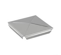 Capuchon de poteau carré résistant aux intempéries avec design pyramidal, fabriqué en acier inoxydable à acier galvanisé pour une meilleure durabilité et protection (1 pièce de 100 mm)