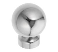 Capuchon de Poteau Métallique Creux Boule Décorative en Acier Inoxydable | Finition Soignée, Fixation Sûre sans Outil, pour Rampes D’escalier et Poteaux de Départ, Argenté