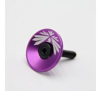 Capuchon de Potence Alliage 6061-T6 Gravure Capuchon de Potence | Compatibilité 1-1/8", diamètre 31.8mm, boulon 35mm, idéal route et pour vtt, montage standard universel(Purple)