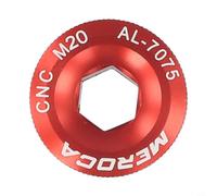 Capuchon de protection de manivelle de vélo M19 M20 Cnc en alliage d'aluminium pour plateau creux compatible avec Xt pour Xtr pour Slx Prowheel (M20 rouge)