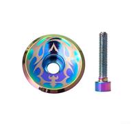 Capuchon de rechange en aluminium pour casque de vélo, compatible avec tube de direction de 3,8 cm, variation de couleur lisse d'huile (C)