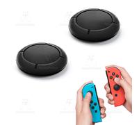 Capuchon de remplacement pour joystick Joycon pour Switch/Switch Lite/Switch OLED, poignée de pouce premium, antidérapante, en silicone, protection - Noir 6-Pieces