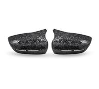 Capuchon de rétroviseur latéral pour BMW Série 5 G30 G31 2017 2018 2019 LHD Coque de rechange en fibre de carbone ABS (noir brillant) (aspect carbone forgé)