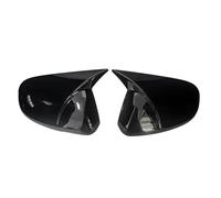 Capuchon de Rétroviseur Lot De 2 Coques Rétroviseurs Extérieurs Pour Hyundai Pour Santa Pour Fe 2019-2023 Décoration Voiture Coques de Rétroviseurs(Black (no Light))