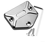 Capuchon de tasse d'huile de moto en alliage d'aluminium, 1 pièce, couvercle décoratif pour moteur, installation rapide, résistant à l'usure, pour la plupart des motos (argenté)