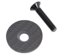 Capuchon de tige de casque de vélo en fibre de carbone avec boulon, convient pour les dirigeants de 28, 6 mm, 31 8 mm et 35 mm, design ultra léger (35 mm)