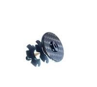 Capuchon de Tige de Potence A-Head en Carbone Brillant, 1 1/8 po avec Griffe