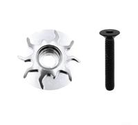 Capuchon de tige de vélo en acier inoxydable 31,8 mm (argent) | Corps en alliage d'aluminium 6061, boulon en acier inoxydable, convient pour direction de 28,6 mm, finition usinée CNC