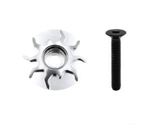 Capuchon de tige de vélo en acier inoxydable 31,8 mm (argent) | Corps en alliage d'aluminium 6061, boulon en acier inoxydable, convient pour direction de 28,6 mm, finition usinée CNC