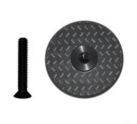 Capuchon de tige en fibre de carbone 3K compatible avec fourche de vélo de route de 3,8 cm avec vis en titane (capuchon mat 3K + vis en titane)